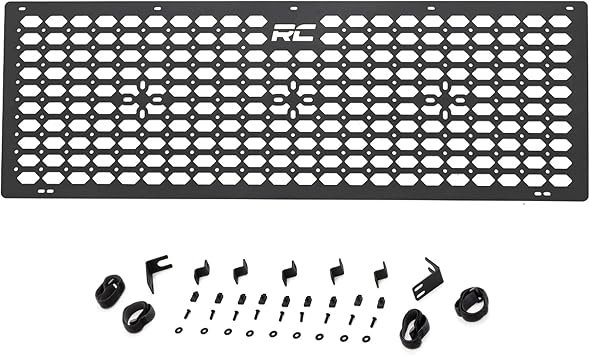 Rough Country Molle Panel Kit for Toyota Tacoma 2WD/4WD 5' Bed (2024-2026) - Rack Organizer, Heavy-Duty Steel, Bolt-On, Black